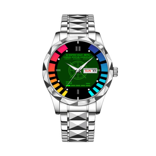 Silver Goldeneye 007 Bond Q-Watch Gamer Watch