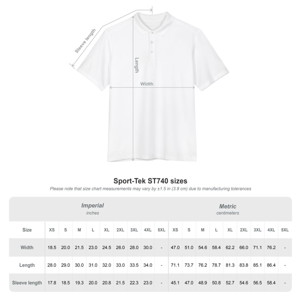 Very Good Building & Development Co. Polo Shirt size chart 1