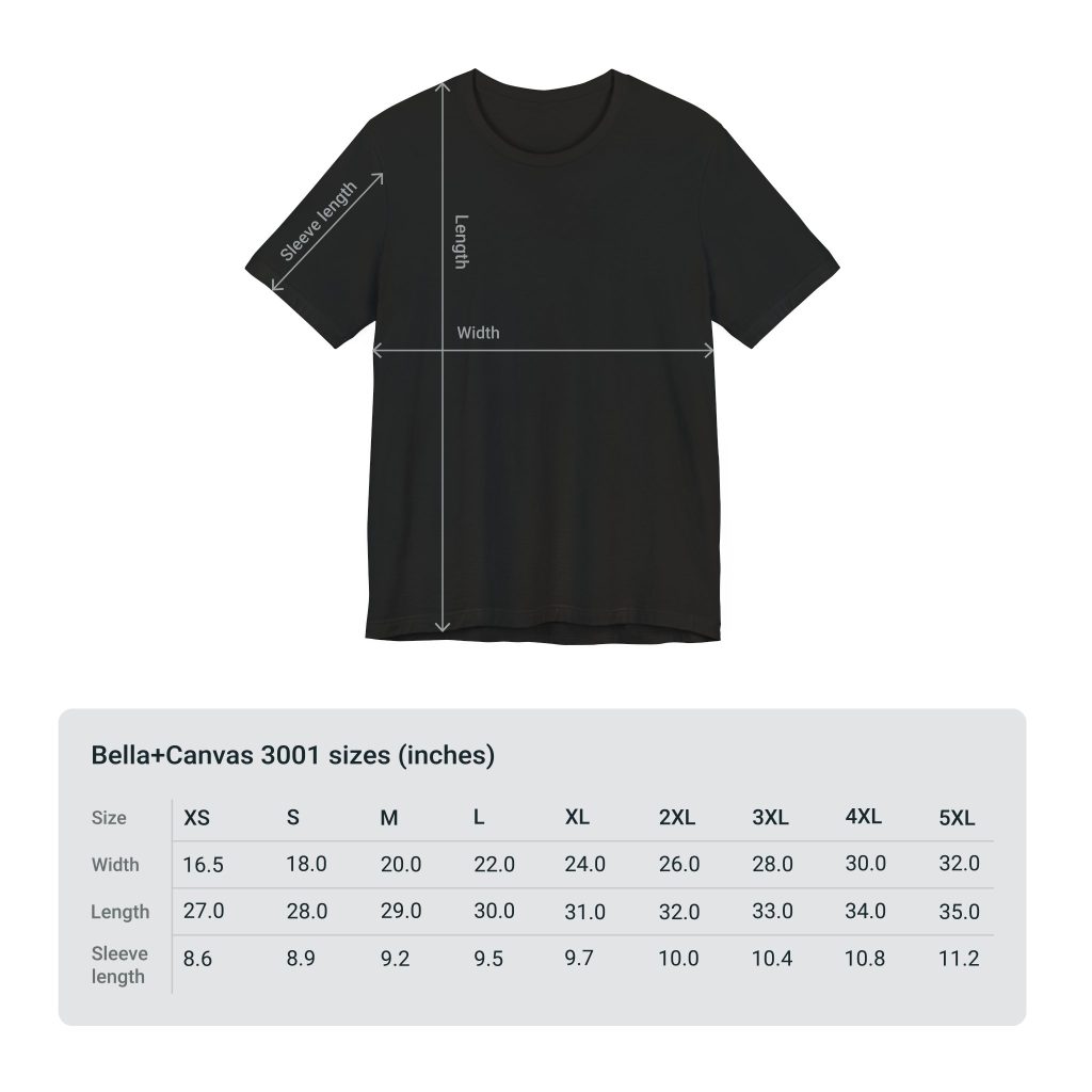 EuroCorp T-Shirt size chart