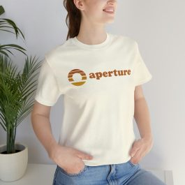 Aperture Science Retro Logo T-Shirt - Image 8