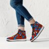 Spidey Pattern High-Top Leather Sneakers - White / Black