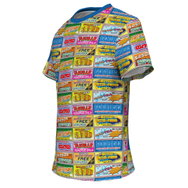 Idiocracy Branded Logos Unisex T-Shirt - Side View 2