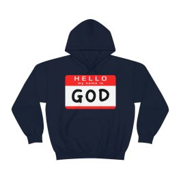 Hello My Name is GOD Hoodie - Image 4