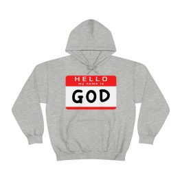 Hello My Name is GOD Hoodie - Image 2