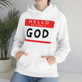 Hello My Name is GOD Hoodie - Image 7