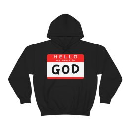 Hello My Name is GOD Hoodie - Image 5