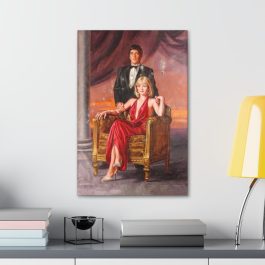 Tony Montana and Elvira Scarface Painting Canvas Print - Image 9