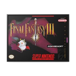 Final Fantasy III Box Art Framed Canvas Print - Image 1