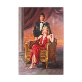 Tony Montana and Elvira Scarface Painting Canvas Print - Image 10