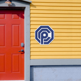 OCP Omni Consumer Products 12" Metal Sign - Image 2