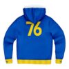 5f0a60d5938a0c0ac29cc531c8b179a5_microfleeceHoody-back Vault-Tec Vault 76 Fleece Hoodie