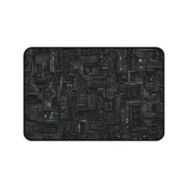 Dark Borg cube interior desk pad with green-lit circuitry from Star Trek