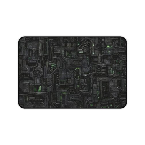 Dark Borg cube interior desk pad with green-lit circuitry from Star Trek