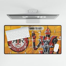 Red Rocket Robot Desk Mat - Image 4