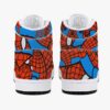Spidey Pattern High-Top Leather Sneakers - White / Black