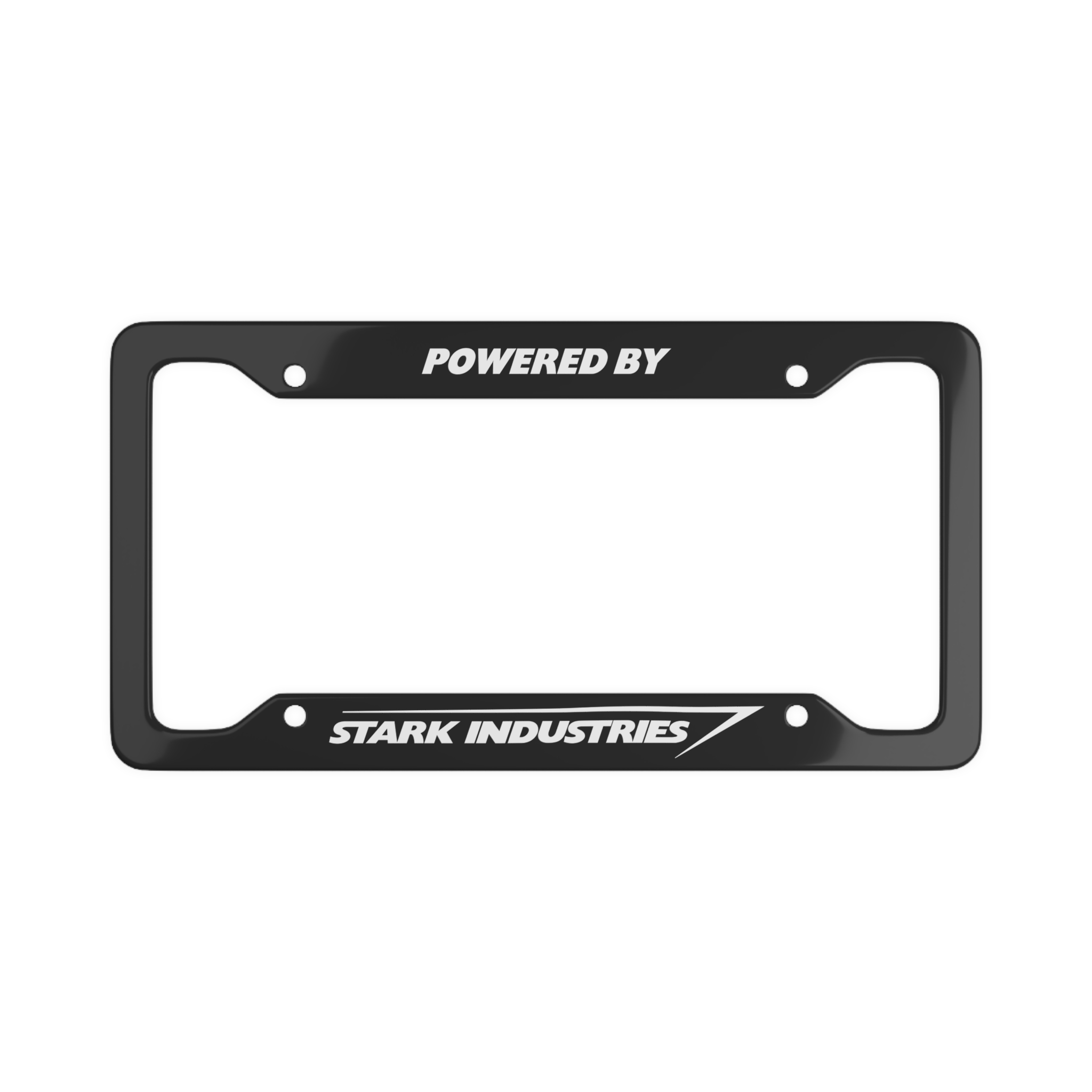 Powered by Stark Industries License Plate Frame