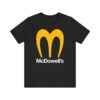 Black T-Shirt featuring the McDowell's Logo