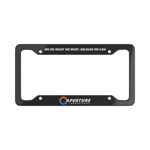 Aperture Laboratories License Plate Frame