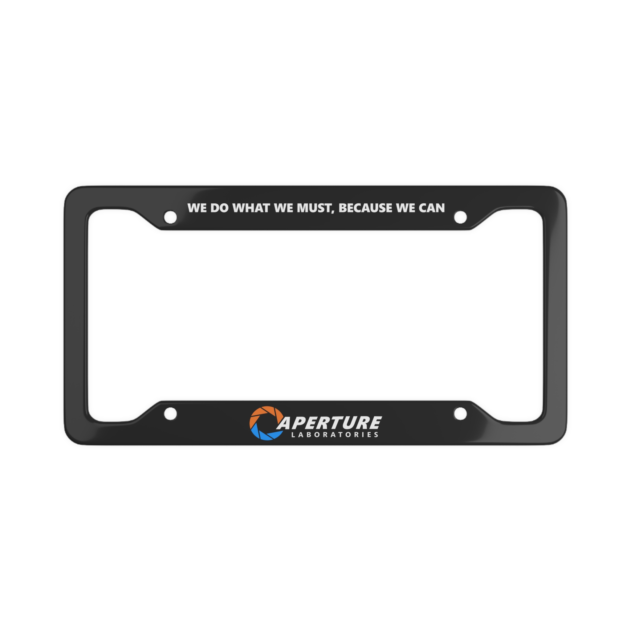 Aperture Laboratories License Plate Frame