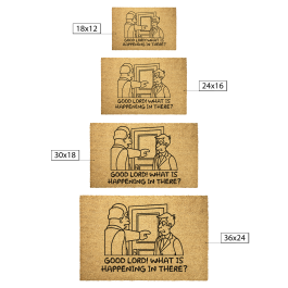 Good Lord What Is Happening In There Door Mat