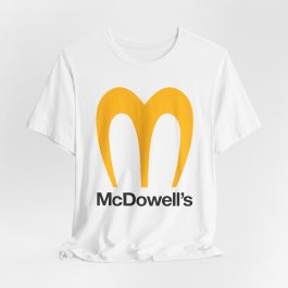 White T-Shirt featuring the McDowell's Logo