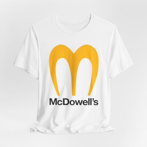 White T-Shirt featuring the McDowell's Logo