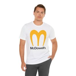 White T-Shirt featuring the McDowell's Logo