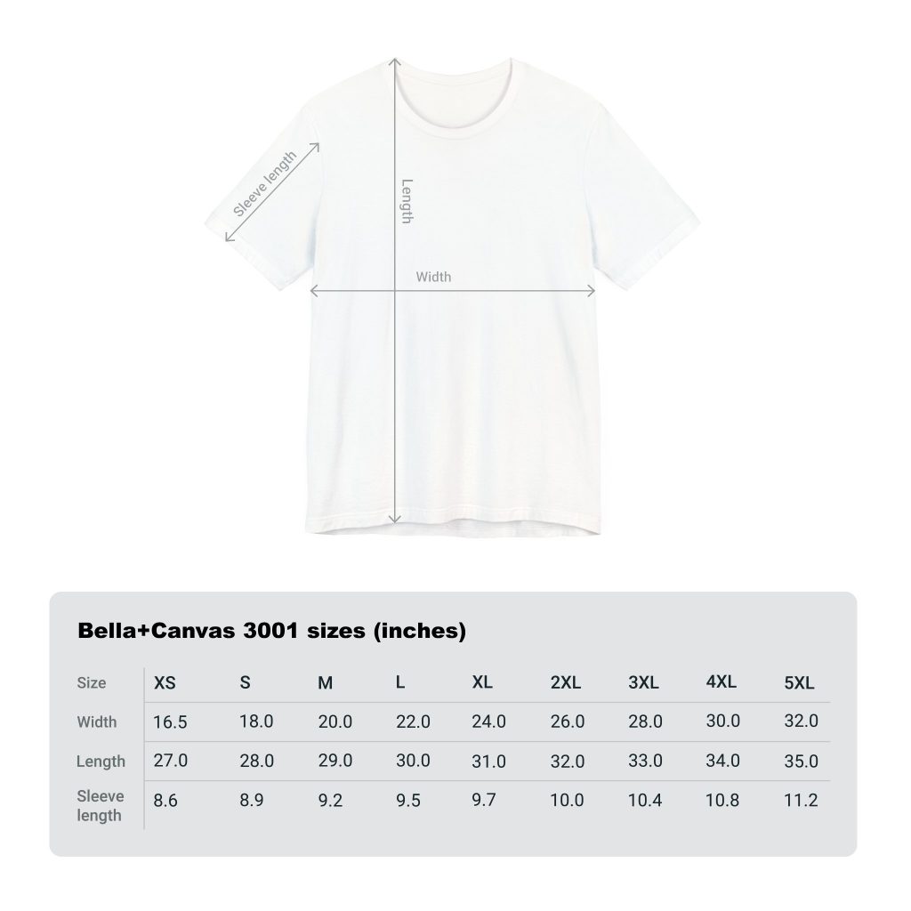 Weyland Corp Blue Logo T-Shirt size chart 2