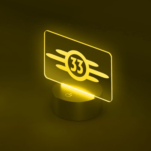 Vault 33 LED Sign - Yellow Gold