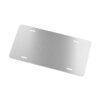 aperture-laboratories-decorative-vanity-license-plate-back Aperture Laboratories novelty license plate brushed aluminum back view, science laboratory vanity car tag. Inspired by Portal.