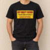Best Quality Vacuum Black T Shirt Worn Black Best Quality Vacuum T-shirt worn with jeans, showing the yellow, red and black chest print