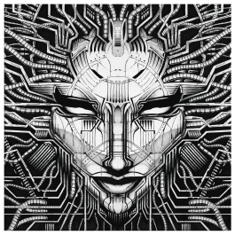 SHODAN Black & White Canvas Print - Image 1