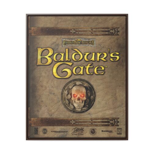 Baldur's Gate framed canvas - front view Baldur's Gate framed canvas shown front view