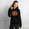 Sunset Sarsaparilla hoodie - black model view Black Sunset Sarsaparilla hoodie from Fallout worn by a model