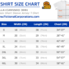 T-Shirt Size Chart - Bella+Canvas 3001 | FictionalCorporations.com