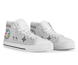 SNES Controller Shoes | Super Nintendo Canvas High Top Shoes