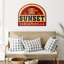 Sunset Sarsaparilla Metal Sign - Image 4