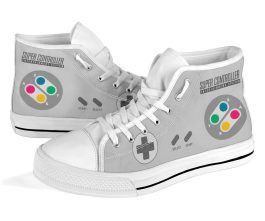 SNES Controller Shoes | Super Nintendo Canvas High Top Shoes