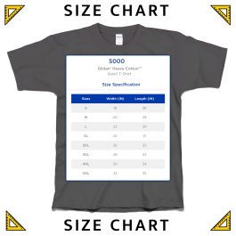 Gildan 5000 Size Chart
