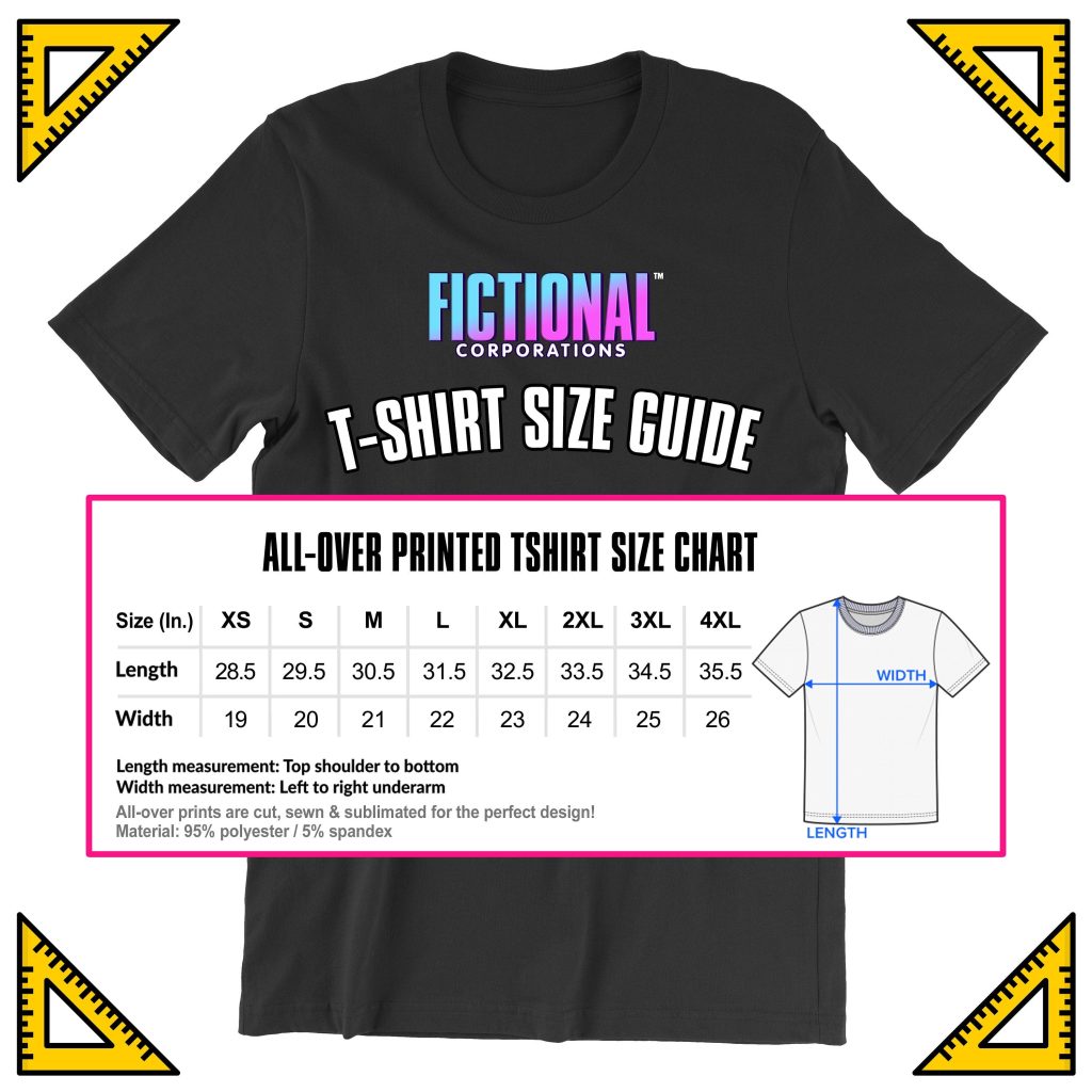 Idiocracy T-Shirt size chart