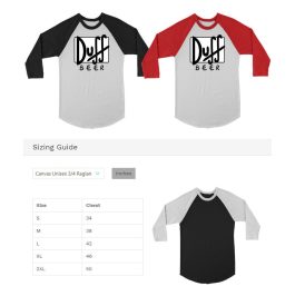 Duff Beer Raglan T-Shirt - Image 4