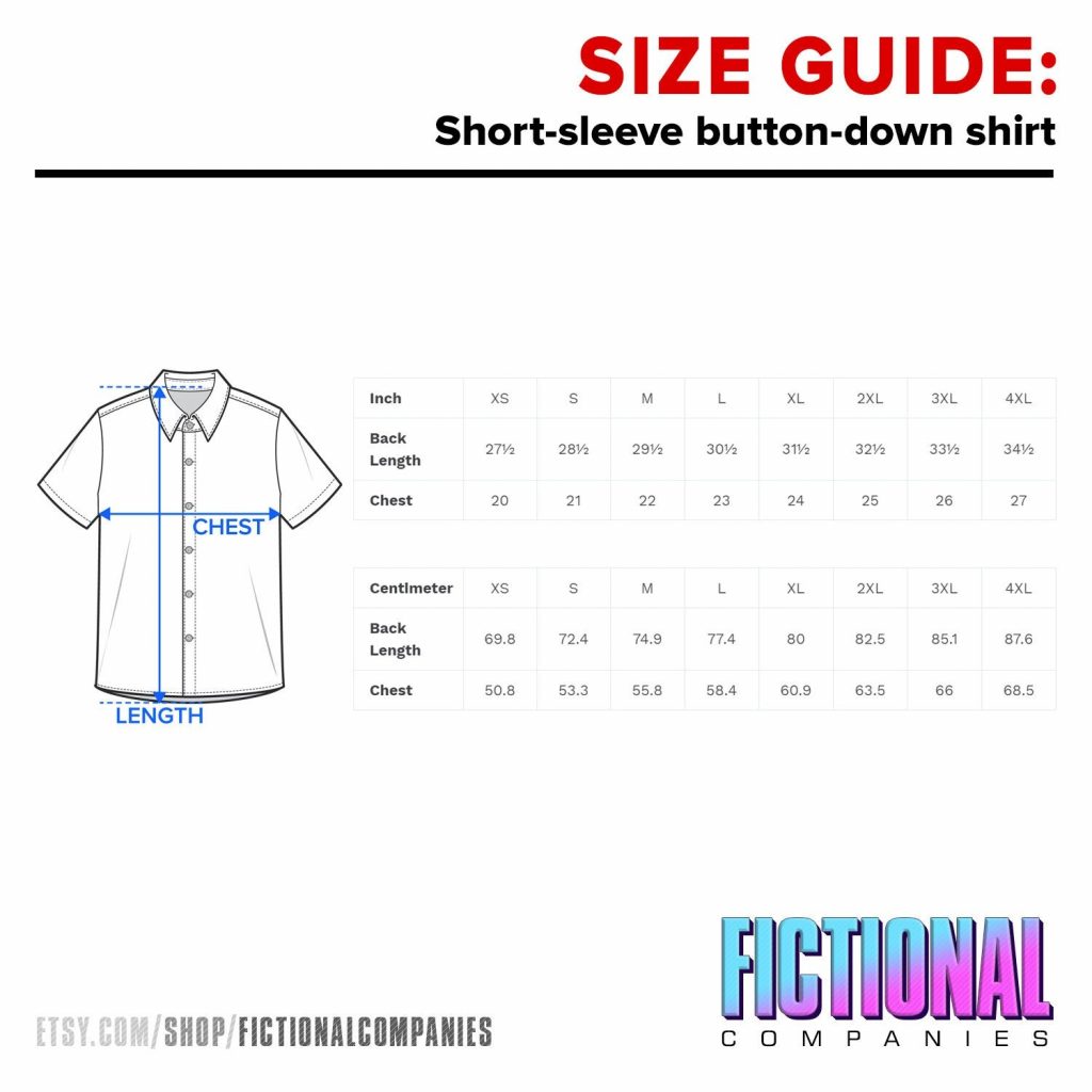 Button-down Shirt Size Guide