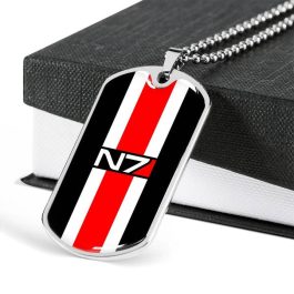 N7 Dog Tag and Chain - Image 1