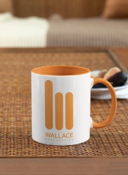 Wallace Corporation Orange Accent Mug - Image 2