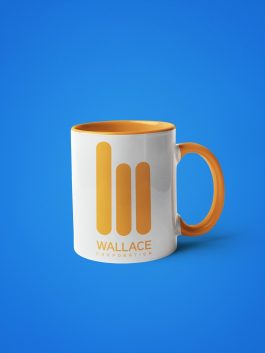 Wallace Corporation Orange Accent Mug - Image 1