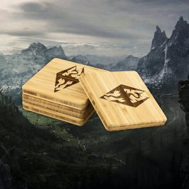 Seal of Akatosh Bamboo Coasters (Set of 4) - Image 3