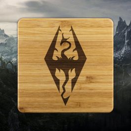 Seal of Akatosh Bamboo Coasters (Set of 4) - Image 2