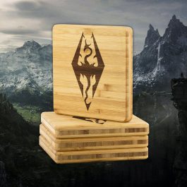 Seal of Akatosh Bamboo Coasters (Set of 4) - Image 1