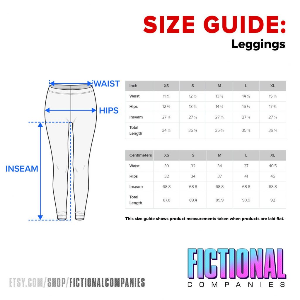 N7 Leggings size chart