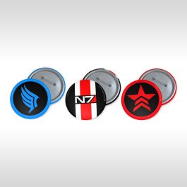 N7 Paragon Renegade Pin Button Set - Image 1